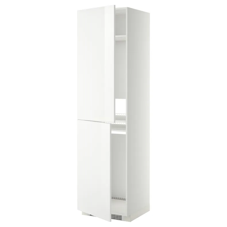 IKEA METOD МЕТОД, высок шкаф д холодильн / мороз, белый / Рингульт белый, 60x60x220 см 599.247.83 фото №1