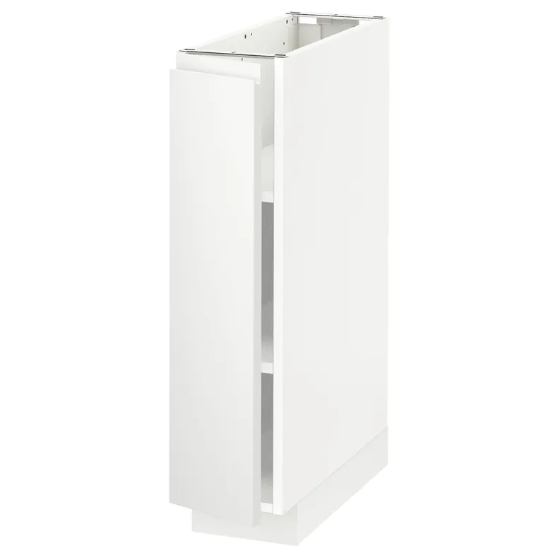 IKEA METOD МЕТОД, підлогова шафа з полицями, білий / Voxtorp матовий білий, 20x60 см 794.527.20 фото №1