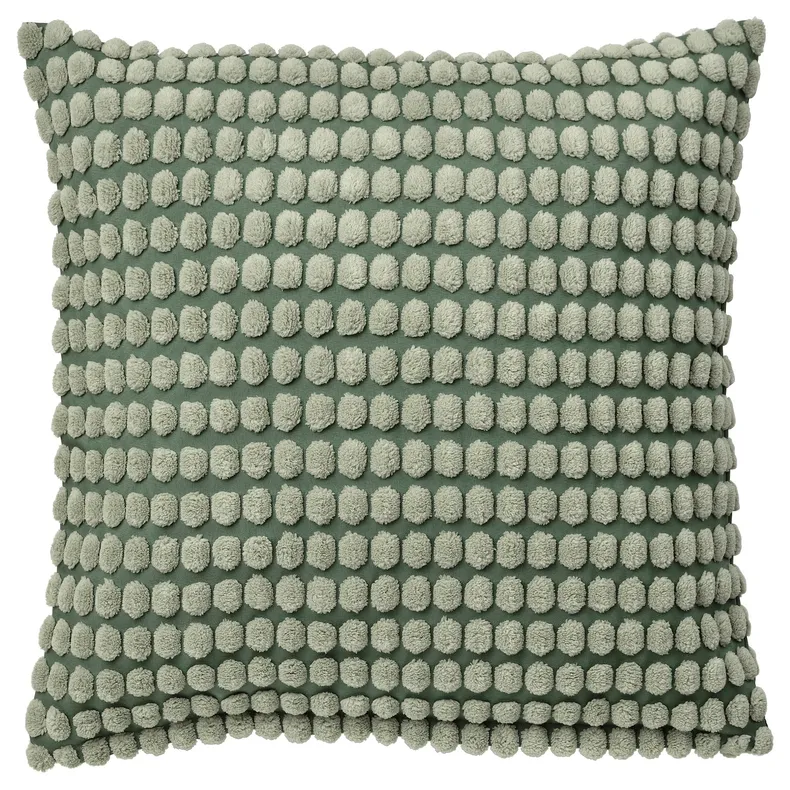 IKEA SVARTPOPPEL СВАРТПОППЕЛЬ, чехол на подушку, бледный серо-зеленый, 50x50 см 005.430.16 фото №1
