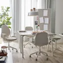 IKEA TROTTEN ТРОТТЕН, письмовий стіл, бежевий / білий, 140x80 см 994.342.59 фото thumb №4