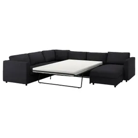 IKEA VIMLE ВИМЛЕ, угловой диван-кровать, 5-местный, с шезлонгом/Hillared антрацит 995.369.84 фото