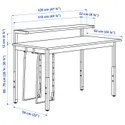 IKEA UTVISNING УТВИСНИНГ, геймерский стол с полкой, черный, 120x60 см 405.864.00 фото thumb №10