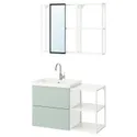 IKEA ENHET ЕНХЕТ, ванна, білий/блідо-сіро-зелений, 102x43x65 см 995.477.46 фото thumb №1