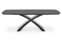 Обідній стіл розкладний HALMAR SILVESTRO 180-220x89 см, стільниця - темно-сірий, ніжка - чорний фото thumb №9