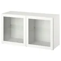 IKEA BESTÅ БЕСТО, стеллаж с дверьми, белый / оствик белый, 120x42x64 см 594.251.53 фото thumb №1