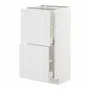 IKEA METOD МЕТОД / MAXIMERA МАКСИМЕРА, напольный шкаф с 2 ящиками, белый / Стенсунд белый, 40x37 см 894.095.09 фото