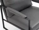 Крісло м'яке з металевим каркасом SIGNAL FOCUS Buffalo, екошкіра: сірий фото thumb №9