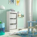 IKEA TROFAST, стеллаж для мусорных контейнеров, белый/белый, 46x30x94 см 295.751.96 фото thumb №2