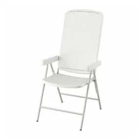 IKEA TORPARÖ ТОРПАРЕ, крісло з відкидною спинкою, вуличне, білий/сірий 205.378.54 фото