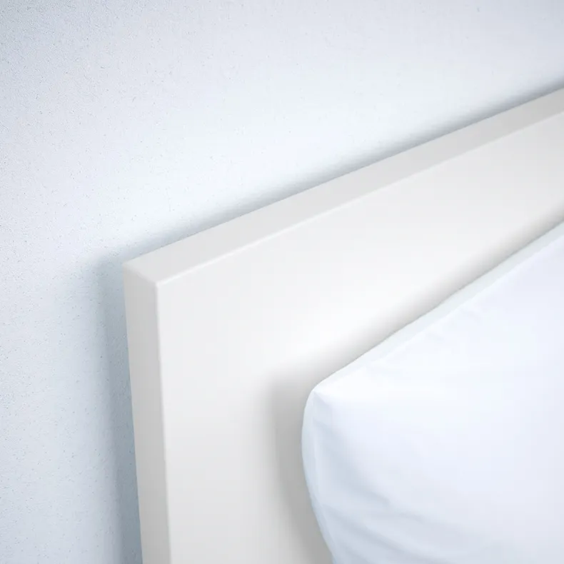 IKEA MALM МАЛЬМ, каркас ліжка з матрацом, білий / валевог середньої твердості, 140x200 см 795.447.15 фото №7