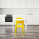 IKEA VANGSTA ВАНГСТА / JANINGE ЯН-ИНГЕ, стол и 2 стула, белый / жёлтый, 80 / 120 см 592.212.12 фото thumb №2