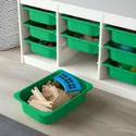 IKEA TROFAST ТРУФАСТ, комбінація для зберіган +контейнери, білий/зелений, 99x44x56 см 693.315.64 фото thumb №3