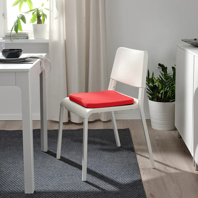 IKEA STAGGSTARR СТАГГСТАРР, подушка на стілець, червоний, 36x36x2.5 см 005.087.63 фото №4