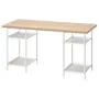 IKEA LAGKAPTEN ЛАГКАПТЕН / SPÄND СПЭНД, письменный стол, Дуб, окрашенный в белый/белый цвет, 140x60 см 495.638.52 фото