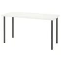 IKEA LAGKAPTEN ЛАГКАПТЕН / ADILS АДІЛС, письмовий стіл, білий / темно-сірий, 140x60 см 294.171.59 фото thumb №1