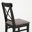 IKEA INGOLF ИНГОЛЬФ, стул, коричнево-черный / нолхага серо-бежевый 004.730.75 фото thumb №5