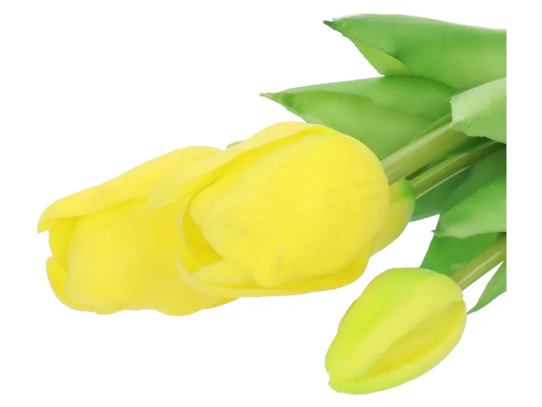 BRW букет тюльпанів 28 см 5 шт прогумований жовтий 090932 фото №2