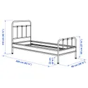 IKEA STJÄRNÖ СТЭРНЁ, каркас кровати, Антрацит/Лейрсунд, 90x200 см 395.634.14 фото thumb №9