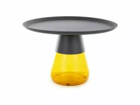 Журнальный столик круглый SIGNAL TIFFANY B, 70 см, матовый черный / оранжевый фото