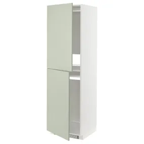 IKEA METOD МЕТОД, висока шафа для холодильнка / морозил, білий / Стенсунд світло-зелений, 60x60x200 см 694.870.27 фото