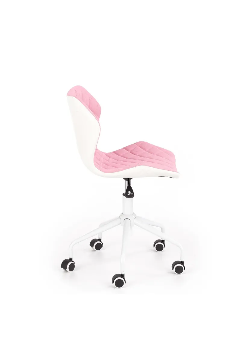 Кресло компьютерное офисное вращающееся HALMAR MATRIX 3 розовый/белый, ткань фото №3