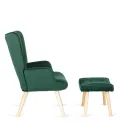 Кресло мягкое бархатное с подставкой для ног MEBEL ELITE LOZANO Velvet, Зеленый фото thumb №12