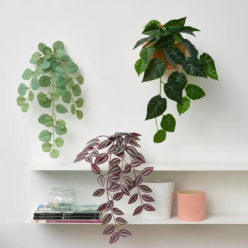 IKEA FEJKA ФЕЙКА, искусств растение с настенн держат, внутренний / наружный / зеленый / сиреневый 305.486.25 фото №2