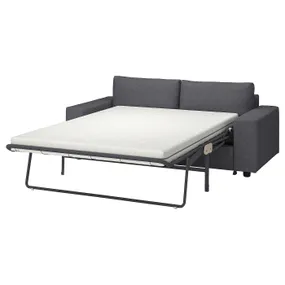 IKEA VIMLE ВІМЛЕ, 2-місний диван-ліжко, з широкими підлокітниками / Gunnared середньо-сірий 295.452.51 фото