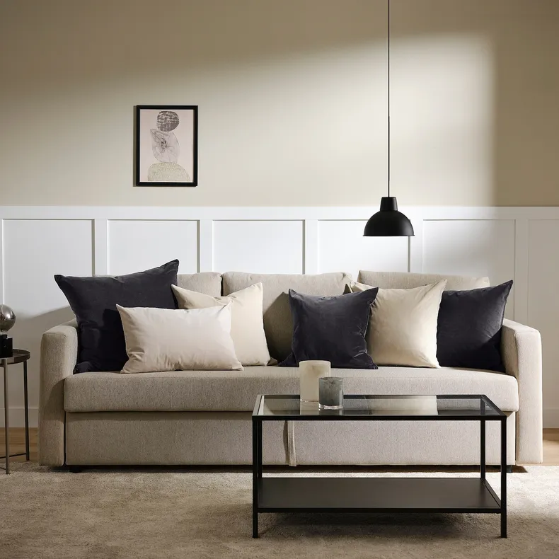 IKEA SANELA САНЕЛА, чохол на подушку, світло-бежевий, 50x50 см 903.210.30 фото №7