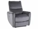 Раскладное кресло бархатное SIGNAL ZEPHYR Velvet, Bluvel 14 - серый фото thumb №1