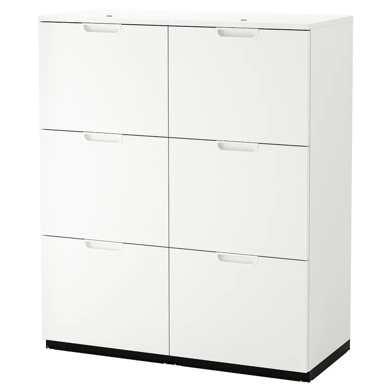 IKEA GALANT ГАЛАНТ, комбинация д / хранен с внутр оснащен, белый, 102x120 см 893.041.02 фото №1