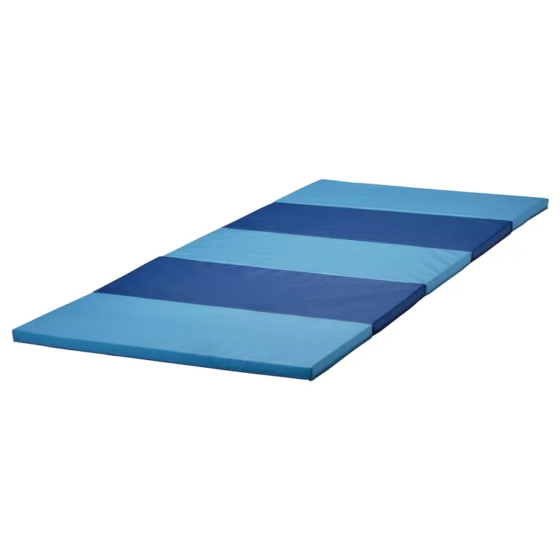 IKEA PLUFSIG ПЛУФСІГ, складаний спортивний килимок, синій, 78x185 см 905.522.66 фото №1