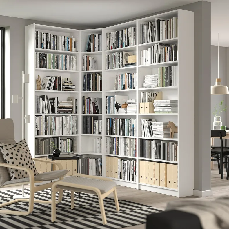 IKEA BILLY БІЛЛІ, книжкова шафа, білий, 215 / 135x28x237 см 590.178.38 фото №4