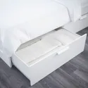 IKEA BRIMNES БРИМНЭС, каркас кровати с изголовьем, белый / Линдбоден, 180x200 см 594.948.82 фото thumb №8