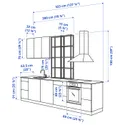 IKEA ENHET ЕНХЕТ, кухня, білий / імітація. дуб білий, 323x63.5x241 см 293.378.60 фото thumb №3