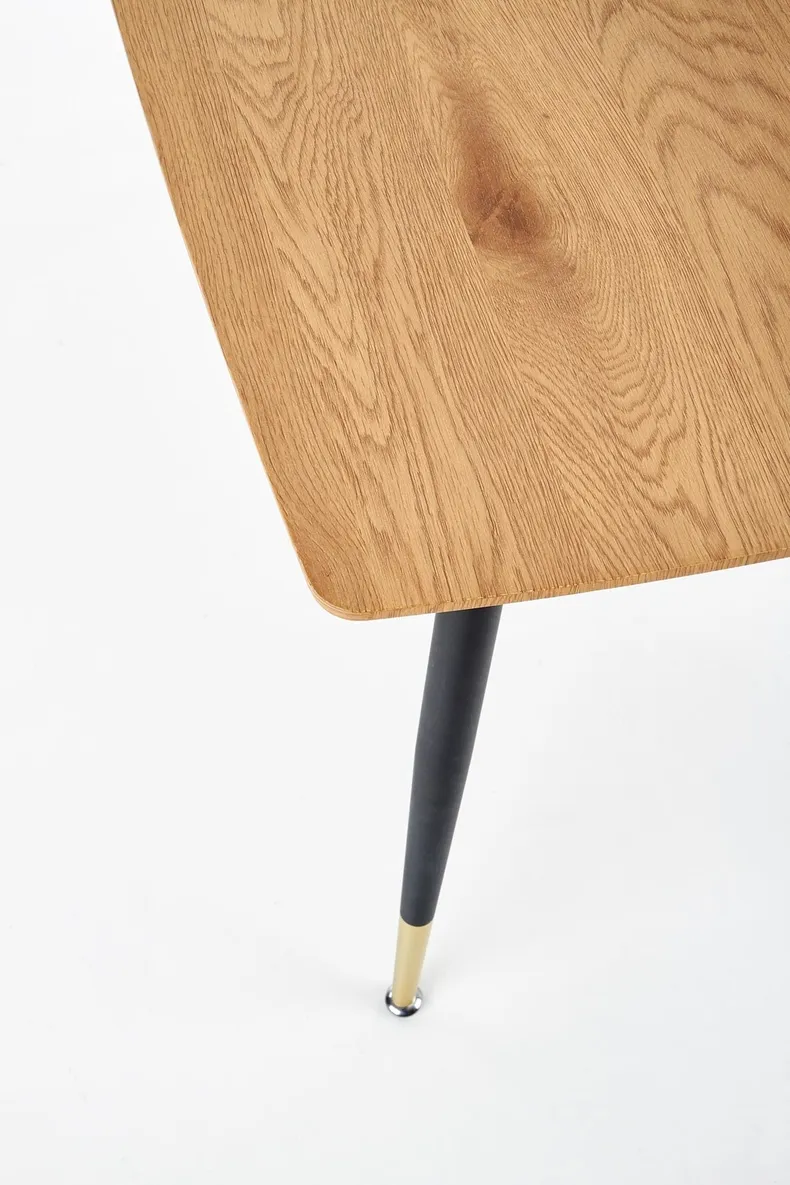 Кухонний стіл HALMAR TRIPOLIS 120x70 см, стільниця - дуб золотий, ніжки - чорні фото №6