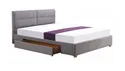 Двуспальная кровать HALMAR MERIDA с выдвижным ящиком 160x200 см светлый серый фото thumb №1