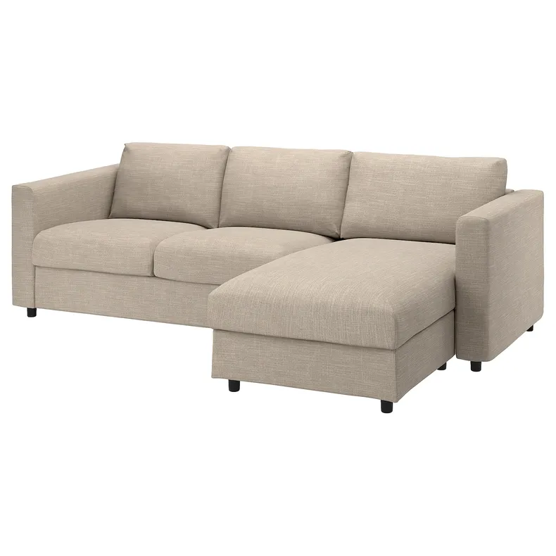 IKEA VIMLE ВІМЛЕ, чохол для 3-місного дивана-ліжка, з шезлонгом / бежевий 594.343.03 фото №3