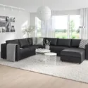 IKEA VIMLE ВІМЛЕ, кутовий диван, 5-місний, з шезлонгом/Гранн/Бомстад чорний 393.067.64 фото thumb №2
