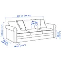 IKEA GRÖNLID ГРЕНЛІД, 3-місний диван, Горбистий бежевий 294.401.07 фото thumb №4