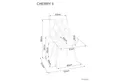 Кухонний стілець SIGNAL CHERRY II VELVET, Bluvel 03 - світло-сірий фото thumb №2