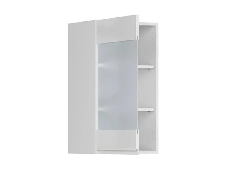 BRW Левый верхний кухонный шкаф Sole 40 см с витриной белый глянец, альпийский белый/глянцевый белый FH_G_40/72_LV-BAL/BIP фото №3