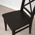 IKEA INGATORP ІНГАТОРП / INGOLF ІНГОЛЬФ, стіл+4 стільці, чорний / коричнево-чорний, 110 / 155 см 794.004.96 фото thumb №3