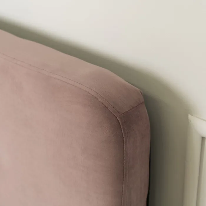 Кровать бархатная MEBEL ELITE MIKEL Velvet, 120x200см, розовая фото №5