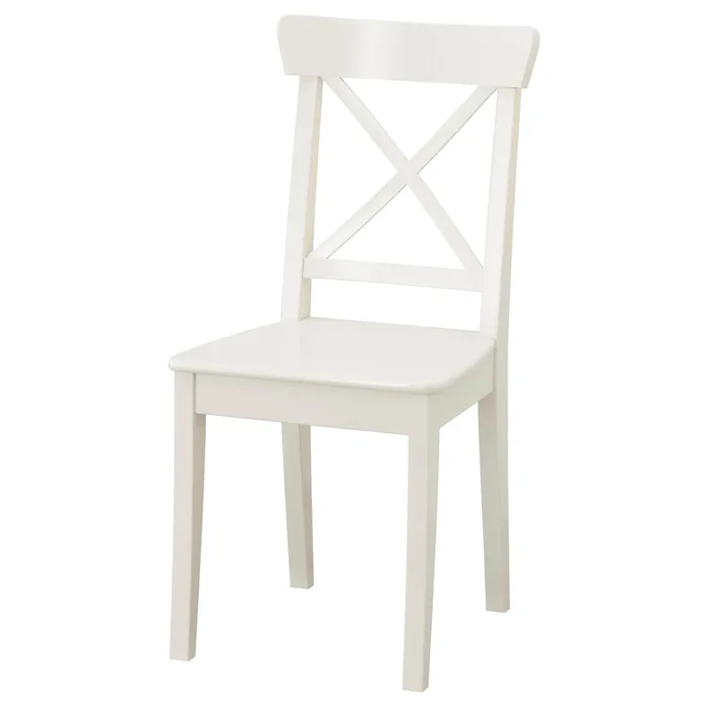 IKEA INGATORP ИНГАТОРП / INGOLF ИНГОЛЬФ, стол и 6 стульев, белый / белый, 155 / 215 см 192.968.84 фото №5