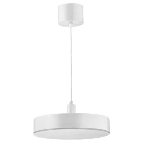 IKEA NYMÅNE НЮМОНЕ, LED підвісний світильник, бездротовий тонований білий спектр/білий, 38 см 404.884.47 фото