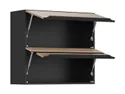 BRW Sole L6 80 см верхний кухонный шкаф с навесным дисплеем дуб галифакс природа, Черный/дуб галифакс натур FM_G2O_80/72_OV/O-CA/DHN фото thumb №3