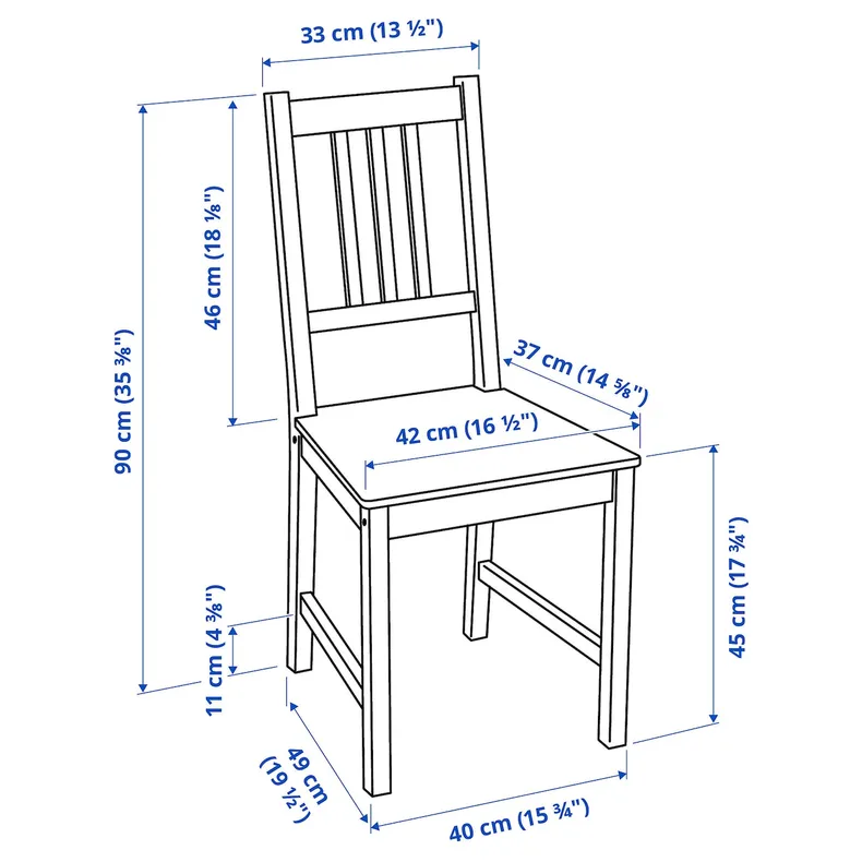 IKEA PINNTORP ПИННТОРП / PINNTORP ПИННТОРП, стол и 4 стула, светло-коричневое пятно красное пятно / светло-коричневое пятно, 125 см 895.701.86 фото №5