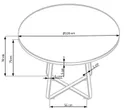 Кухонний стіл HALMAR LOOPER 2 120x120 см, стільниця - дуб золотий, ніжки - чорні фото thumb №14