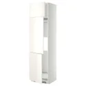 IKEA METOD МЕТОД, высокий шкаф д / холод / мороз / 3 дверцы, белый / белый, 60x60x220 см 994.639.11 фото thumb №1